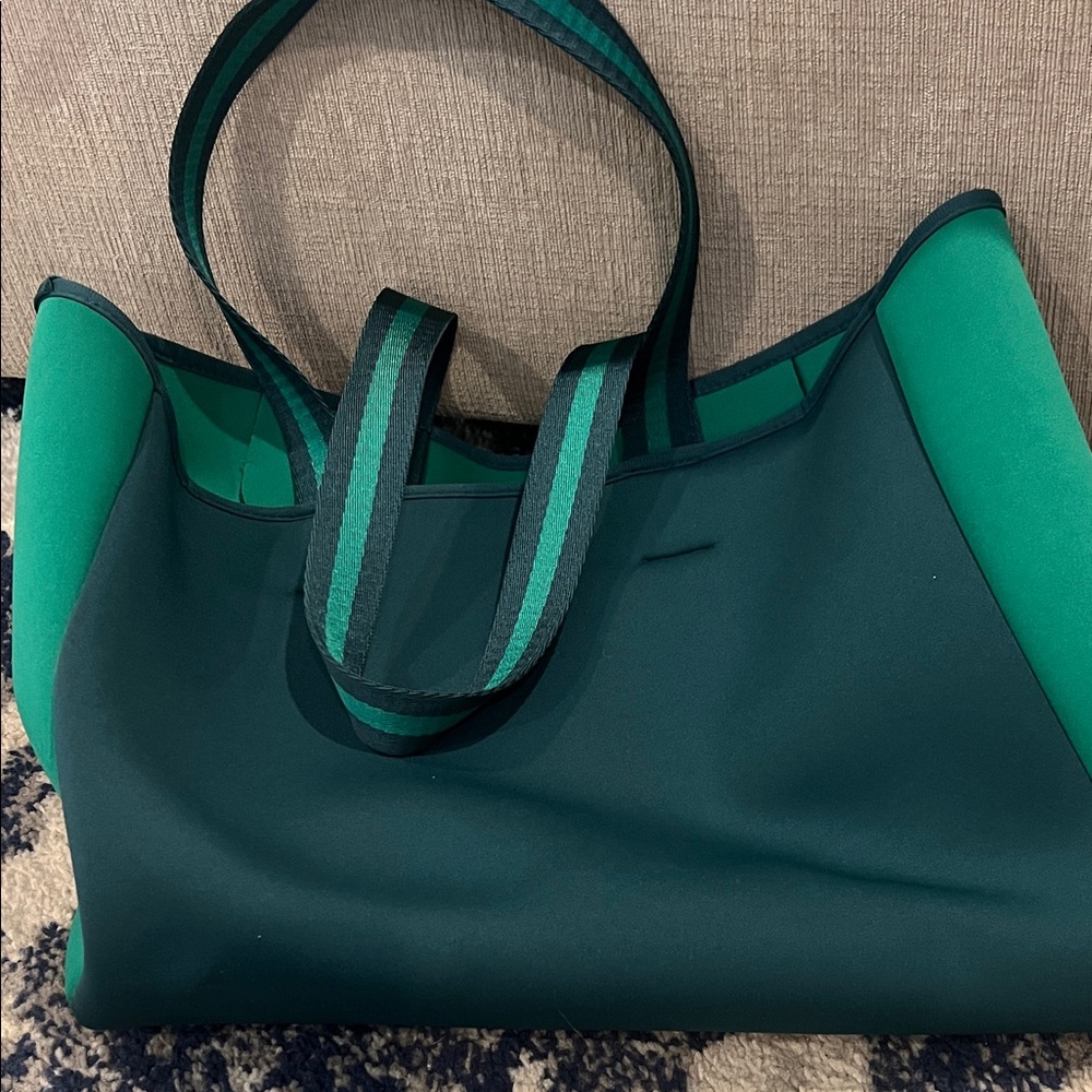 summersalt Teal and Green Neoprene Tote